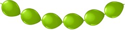 Folat Knotenballons limettengrün 8 Stück - Ballongirlande 3 Meter