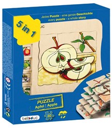 Beleduc Holzpuzzle Apfel Lernspielzeug - Schichtenpuzzle