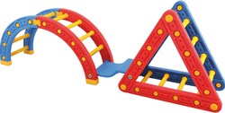Eduplay Brücke Spielzeug - Balancierrolle und Kletterdreieck Karton