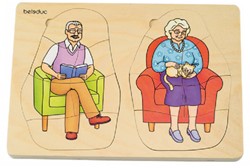 Layer-Puzzle "Grandma & Grandpa"