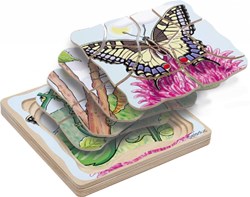 Beleduc Schmetterling Lagenpuzzle Holz Lernspielzeug 28 Teile