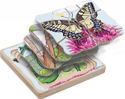 Beleduc Schmetterling Lagenpuzzle Holz Lernspielzeug 28 Teile