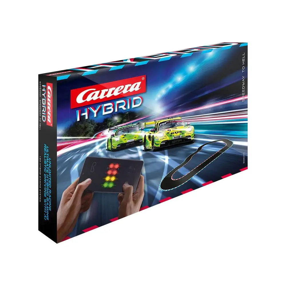 Carrera Rennbahn Hybrid Speedway to Hell Porsche 911 GT3 R KI Gaming