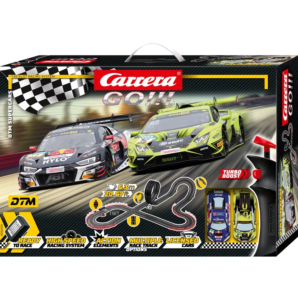 Carrera Rennbahn DTM Supercars - Audi R8 LMS GT3 vs Lamborghini Huracán