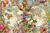 Legpuzzel Flora en Fauna Wereldkaart, 3000st.-2
