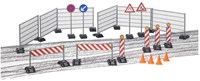 Bruder Baustelle Spielset Straßenbau Zubehör Kunststoff-2