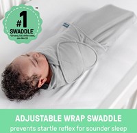 Ingenuity Baby Pucktuch SwaddleMe Monogram Elephant Baumwolle