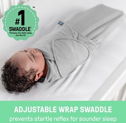 Ingenuity Baby Pucktuch SwaddleMe Monogram Elephant Baumwolle