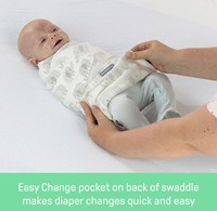 Ingenuity Baby Pucktuch SwaddleMe Monogram Elephant Baumwolle-3