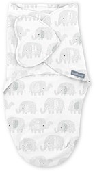 Ingenuity Baby Pucktuch SwaddleMe Monogram Elephant Baumwolle