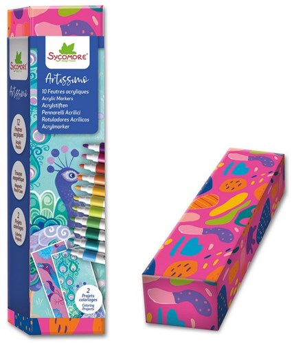 Sycomore Acrylstifte Set - 10 Farben kreative Marker