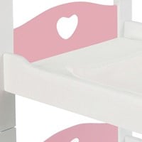 Angel Sports Puppen Etagenbett Holz weiß rosa Babypuppe Spielzeug-2
