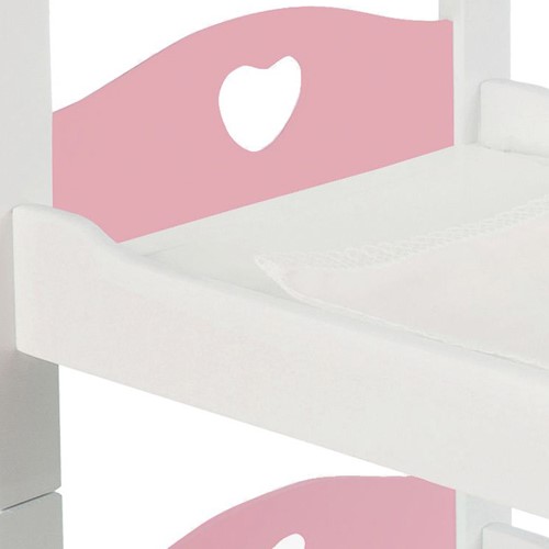 Angel Sports Puppen Etagenbett Holz weiß rosa Babypuppe Spielzeug-2