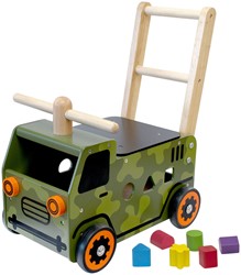 I'm Toy Holz Lauflernwagen Army Truck - Schiebewagen - weiß - Spielzeug