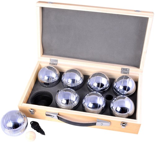 Engelhart - 010206 - Petanque kugeln set (8 boulekugel ) Luxus Petanque Spiele - Boules-Set In Holzkiste, 8 stuck- Jeu de boules -
