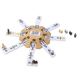 Domino Mexican Train Zubehörset Deluxe Denkspiel für 8 Spieler
