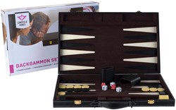 Backgammon 18 Bruin en Ivoor Klassiek Bordspel