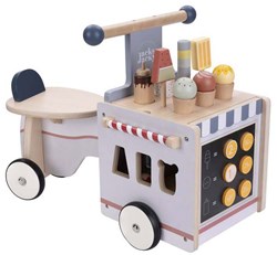 Holzlaufrad Eisdiele für Kinder - Laufrad Spielzeug Eisdiele