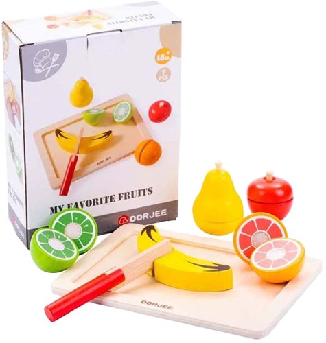 Holz Schneideset Obst Spielküche Set für Kinder ab 18 Monaten-2