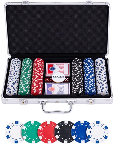 Engelhart Games Pokerkoffer silber 300 Chips 11.5 Gramm Poker Set-2