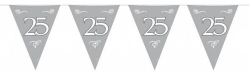 Folat Girlande Jubiläum 25 Jahre silber Kunststoff 10 Meter-2