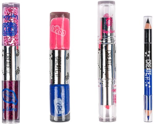 Create It! Make-upset Poptastic doppelseitiges Mädchen Make-up-Set 4-teilig-2