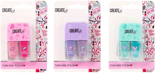 Create it! Nagellack Duo Set bunte Nagellacke für Kinder