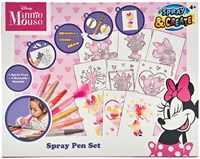 Canenco Minnie Mouse kreative Spray-Stifte Set mit Schablonen rosa