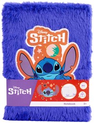 Canenco Stitch Plüsch Notizbuch Blau A5 - Disney Schulbedarf