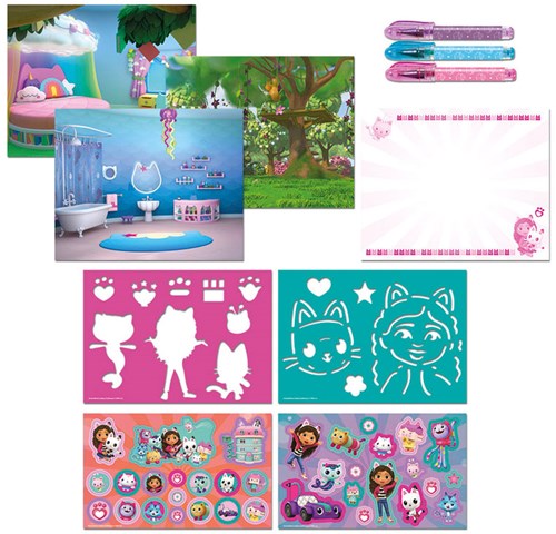 Totum Gabby's Dollhouse kreatives Designer-Aktivitätsbuch mit Stickern und Schablonen-2