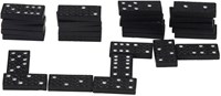 Domino Spiel Holzsteine klassisches Kinderspiel 28-teilig schwarz-2