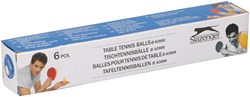 Tischtennisbälle weiß Kunststoff 40 mm Set mit 6 Pingpongbällen