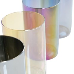 Cilindervase Glasvase shiny mehrfarbig Dekoration modern 20cm