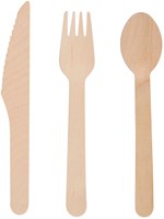 Besteckset Holz Kindergeschirr 24-teilig braun nachhaltiges Spielzeug-2