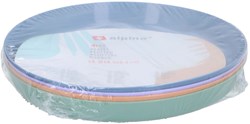Kunststoff Frühstücksteller Set 4 Stück buntes Geschirr Mehrfarbig