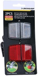 Edco Fahrradreflektor-Set - Sicherheitszubehör rot weiß Kunststoff