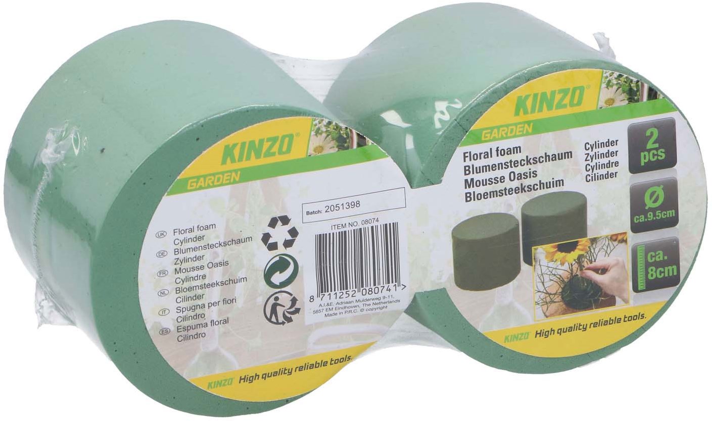 Edco Blumenschaum Zylinder grün für Blumenarrangements und kreative Projekte