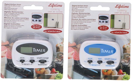 Edco digitaler Küchenwecker mit Magnet und Ständer - Küchentimer