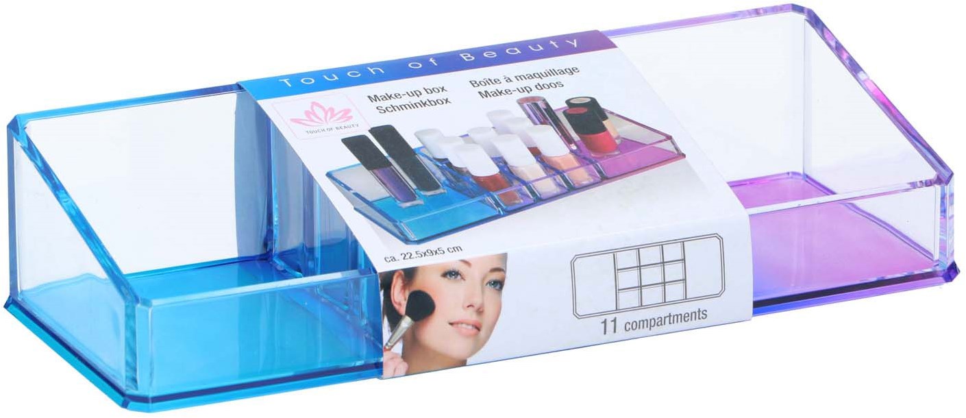 Make-up Organizer Multi Farben mit 11 Fächern für Kosmetikaufbewahrung Planet Happy DE