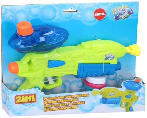 Edco Seifenblasenpistole 2-in-1 Outdoor-Spielzeug für Kinder Spaß