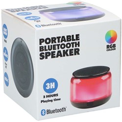 Edco Bluetooth Lautsprecher tragbar mit RGB Beleuchtung und USB-C - 3 Stunden Spielzeit