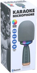 Edco Karaoke Mikrofon kabellos mit Lautsprecher und RGB-Beleuchtung - 5 Stunden Spielzeit