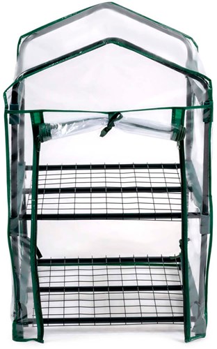 Kleine Garten Gewächshaus 50x45x80cm mit 2 Ebenen für Pflanzen und Setzlinge-3