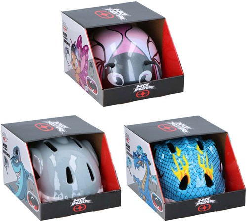 Edco Kinderhelm 3D Tier Fahrradhelm Multicolor für Kinder
