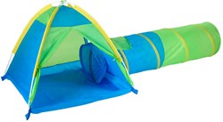 Edco Spielzelt und Tunnel - Buntes Kinderzelt mit Spieltunnel für Kinder