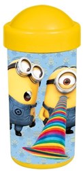 Minions Trinkbecher mit Deckel - blauer Schulbecher für Kinder