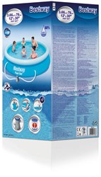 Bestway Pool Fast Set aufblasbar mit Filterpumpe 366x76cm blau