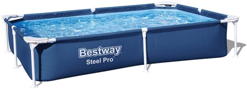 Bestway Pool Steel Pro rechteckig 221cm - stabiles Aufstellbecken blau