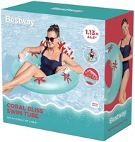 Bestway Schwimmring Koralle 97 cm - bunter aufblasbarer Schwimmreifen