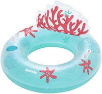 Bestway Schwimmring Koralle 97 cm - bunter aufblasbarer Schwimmreifen-2